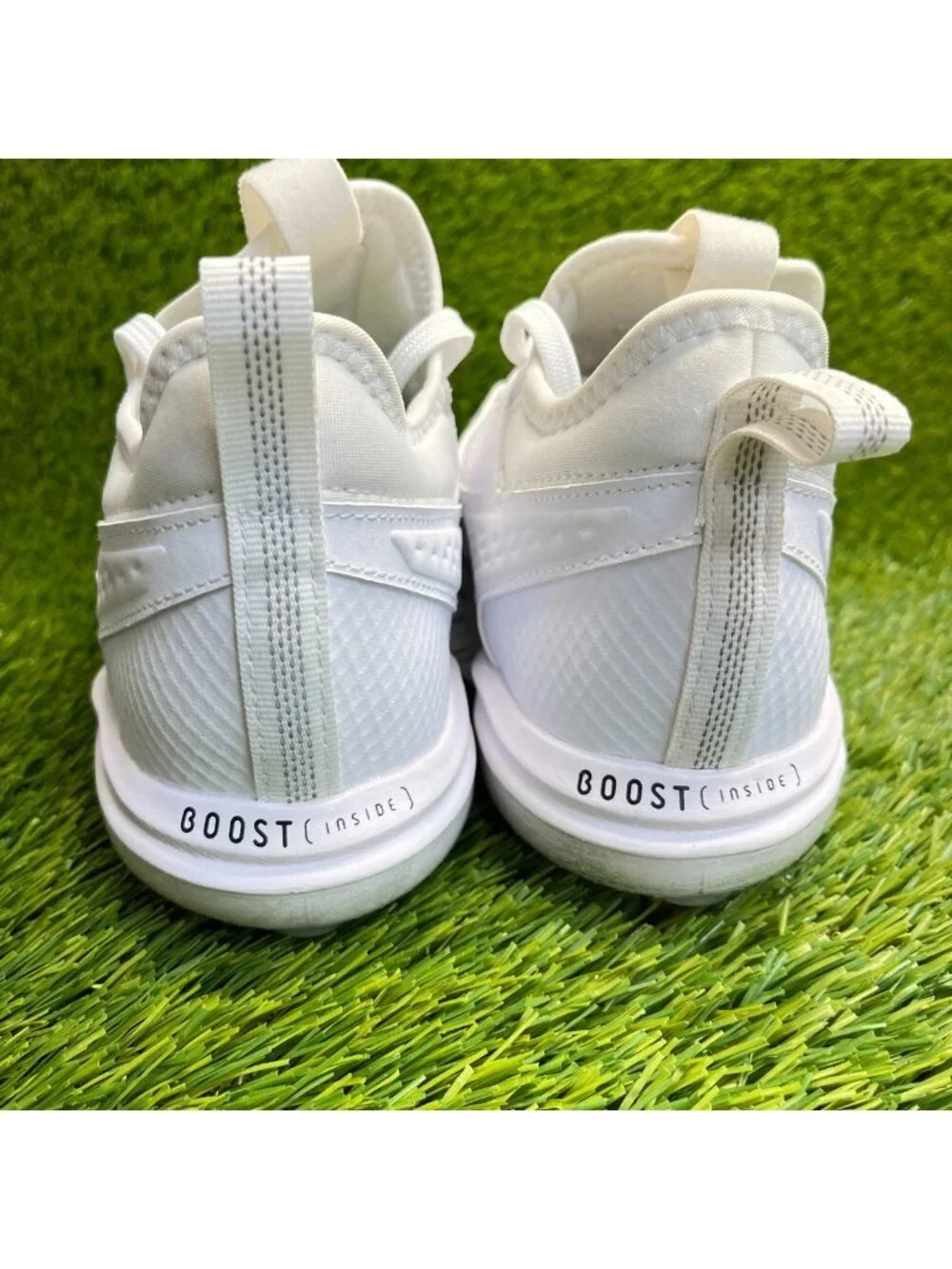 Adidas Icon 8 Boost Mens Size 7 White Silver Running Outdoor Baseball Cleats